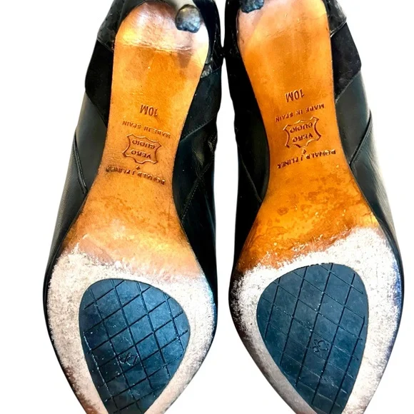 ✨ Donald J Pliner Polina Black Leather/Suede/Python Ankle Boots – Size 10 ✨ - Picture 13 of 16